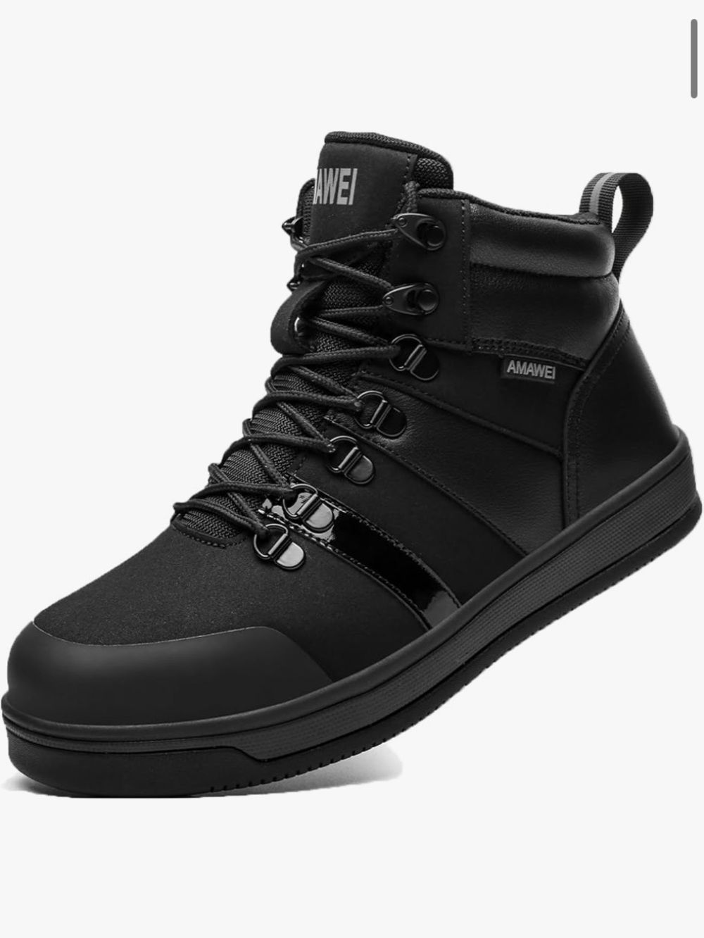 Men's Non Slip Black Lace-Up High-Top Boots Size 10 NWT